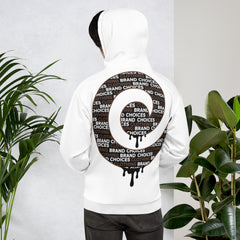 Mocha1 Black on White Full Back Pullover Hoodie*