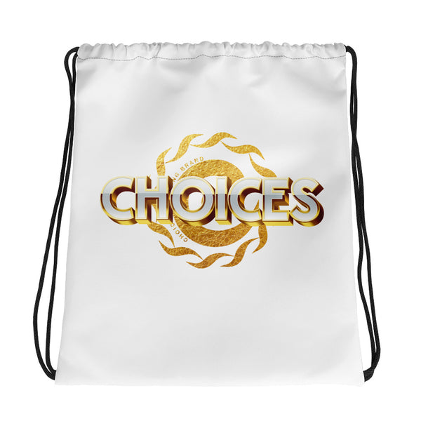 Gold Choices Drawstring Bag*