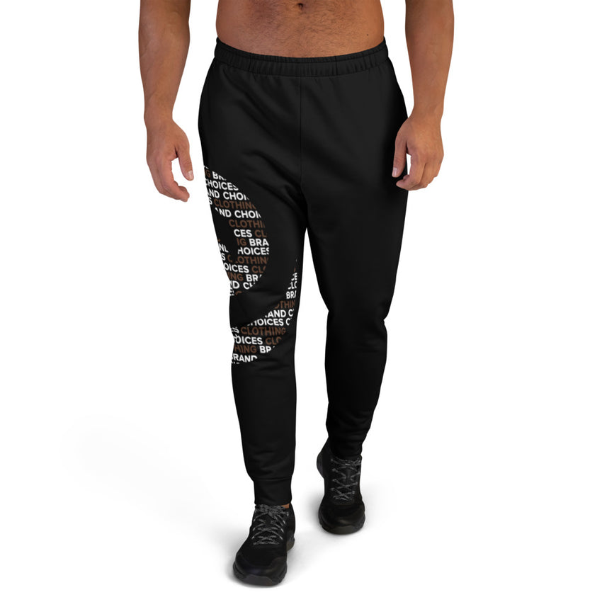 Mocha 1 Black on Black Men's Joggers*