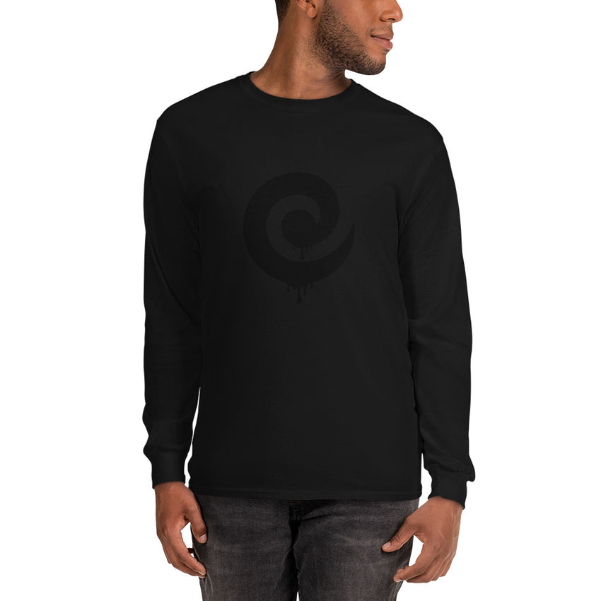 Black Drip Men’s Long Sleeve Shirt*