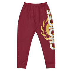 Gold Choices on Burgundy Men's Poly Joggers*