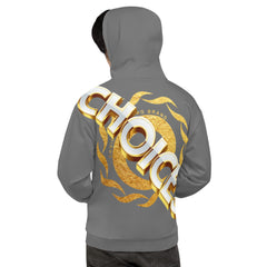 Gold Choices on Grey Full Back Pullover Hoodie*