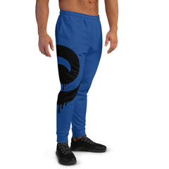 Black Drip Blue Men's Joggers*