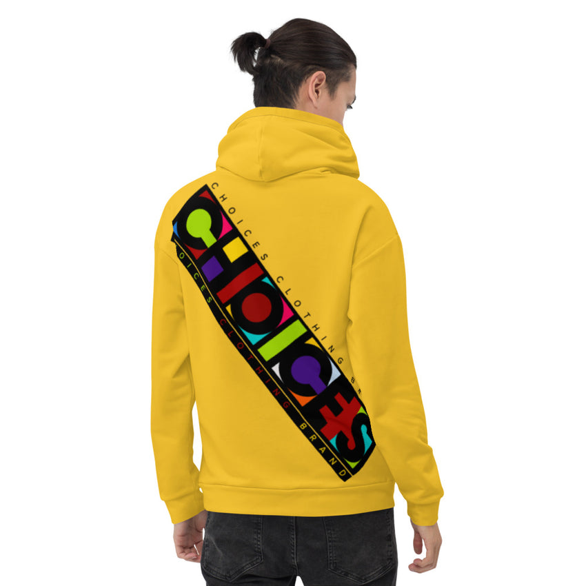 Yellow Block Full Back Pullover Hoodie*