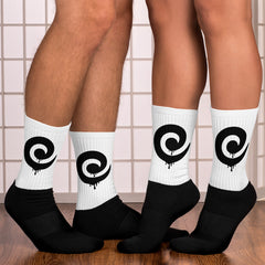 Black Drip Single Socks*