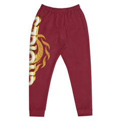 Gold Choices on Burgundy Men's Poly Joggers*