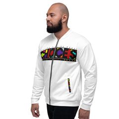 Block White Bomber Jacket*