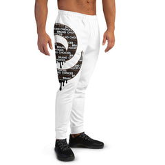 Mocha1 Black on White Men's Joggers*