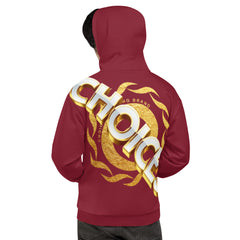 Gold Choices on Burgundy Full Back Pullover Hoodie*