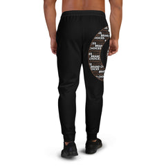 Mocha1 White on Black Men's Joggers*