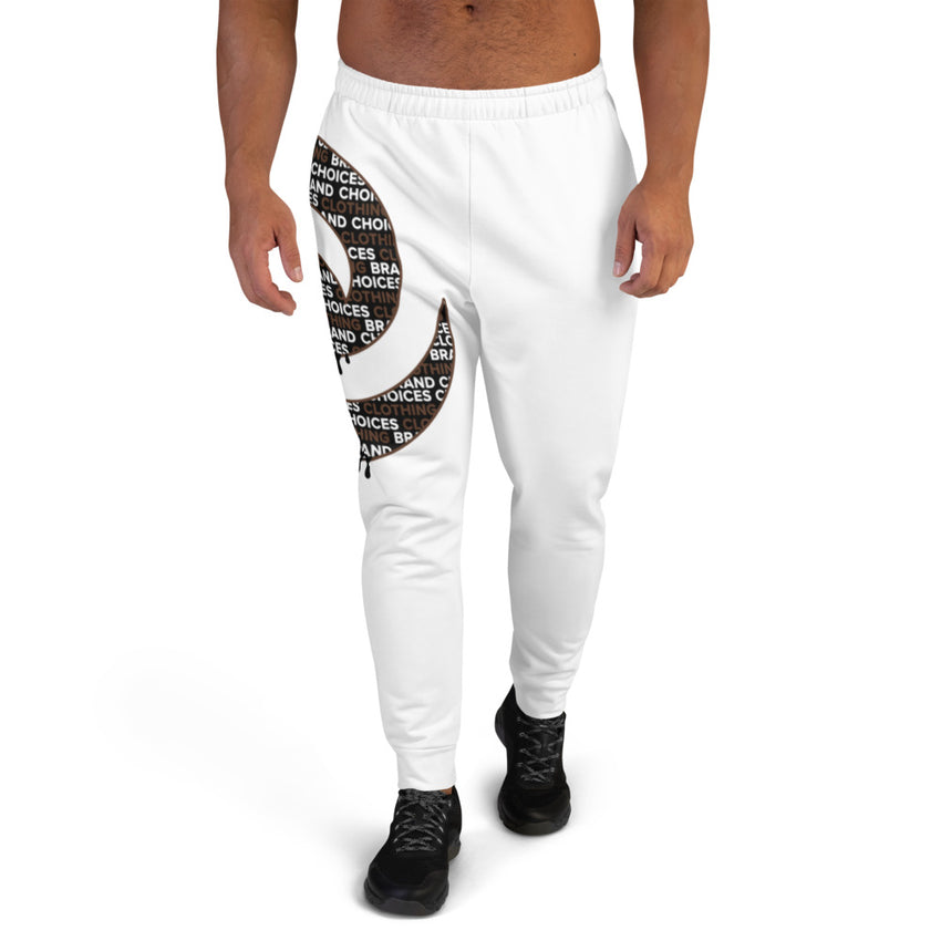 Mocha1 Black on White Men's Joggers*