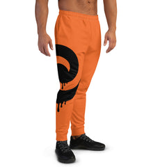 Black Drip Orange Men's Joggers*