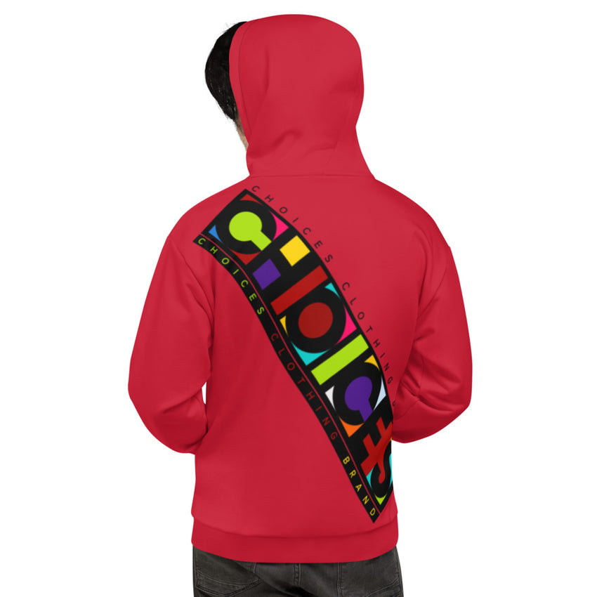 Red Block Full Back Pullover Hoodie*