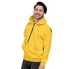 Black Drip on Yellow Full Back Pullover Hoodie*